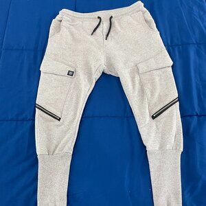 RNT23 Gray Jogger Sweatpants - Men's Athletic Casual Pants (Medium)